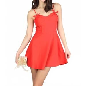 NEW NEEDII carmen mini dress in red